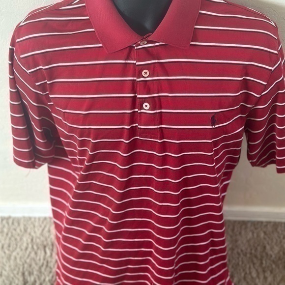 Ralph Lauren Other - Men’s pre own as is Ralph Lauren polo golf shirt red white stripe shirt size M
